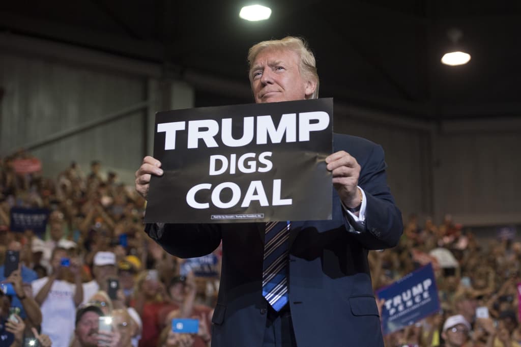 What will Trump say during the Champion of Coal event?
