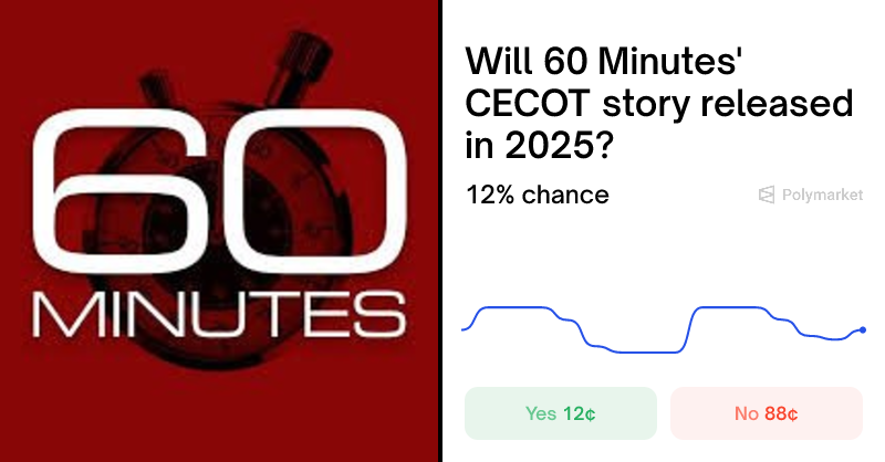 Will 60 Minutes' CECOT story released in 2025? Prediction... | Polymarket